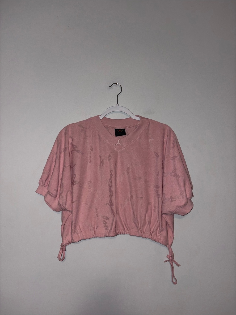 Jordan | Pink Logo Towel Tee | Size Large